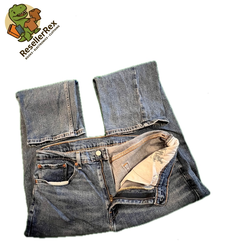 Levis 505 Regular Taper Fit Jeans Mens‎ W34 L30 34x30 Medium Wash Denim Casual